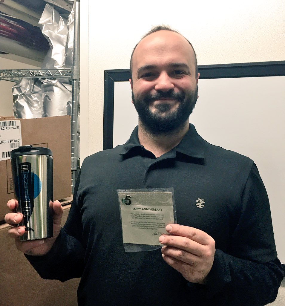 Thank you to Joe for 5 wonderful years with Starbucks! We appreciate all that you do! #sbuxbos