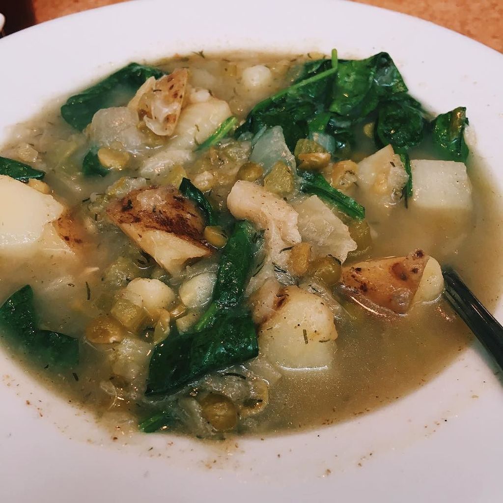 We're not sure what to name our soup today but it's delicious. It's filled with potatoes, split peas, spinach, and …