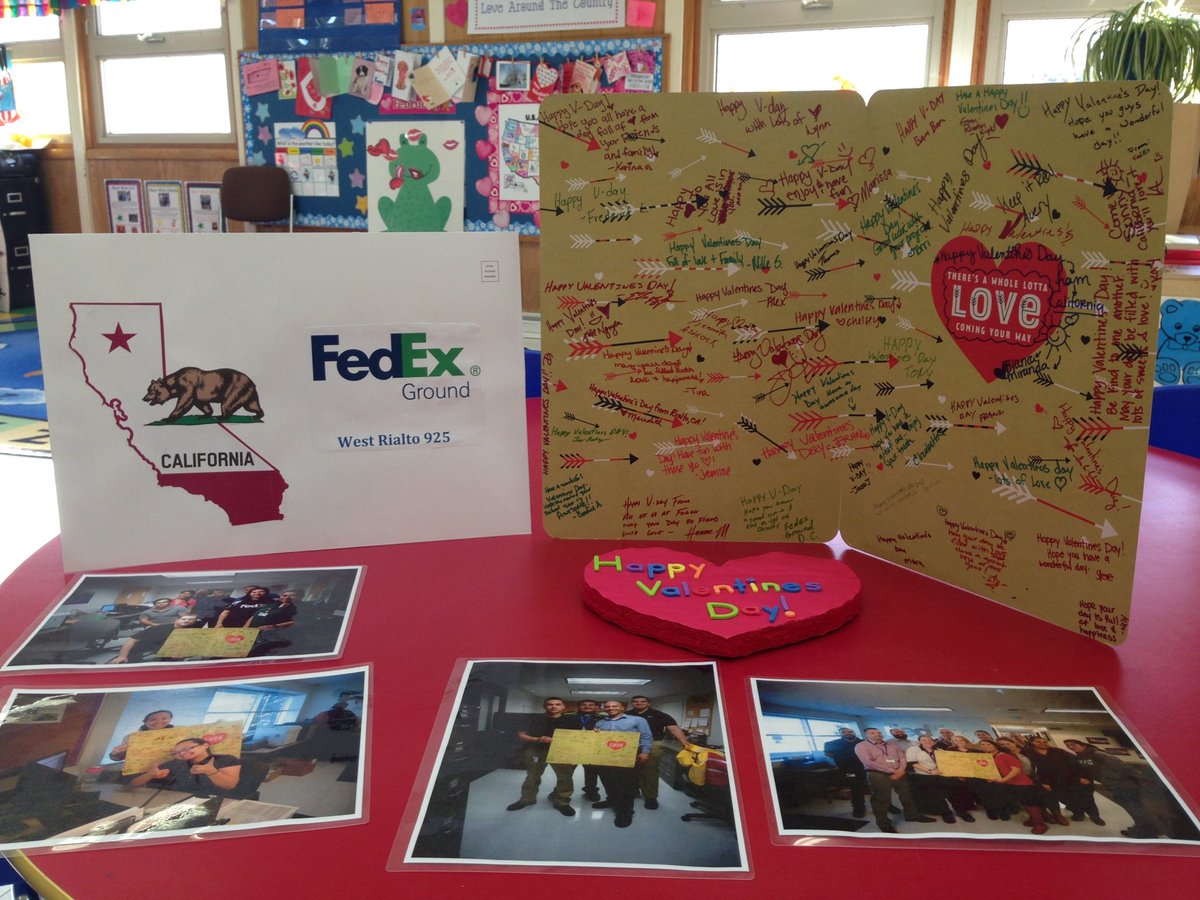 SaltCreekParks's tweet photo. Thanks @FedEx for sending this great valentine to our preschool class for their "Love around the Country" project! https://t.co/jRd8EuLJ96
