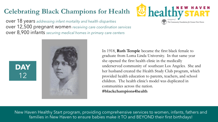NHHealthyStart's tweet photo. Day 12 of #blackchampions4health Dr. Ruth Temple #nhhealthstart #BlackHistoryMonth https://t.co/lI2GGOL2J6 https://t.co/D2IZzLlKXp