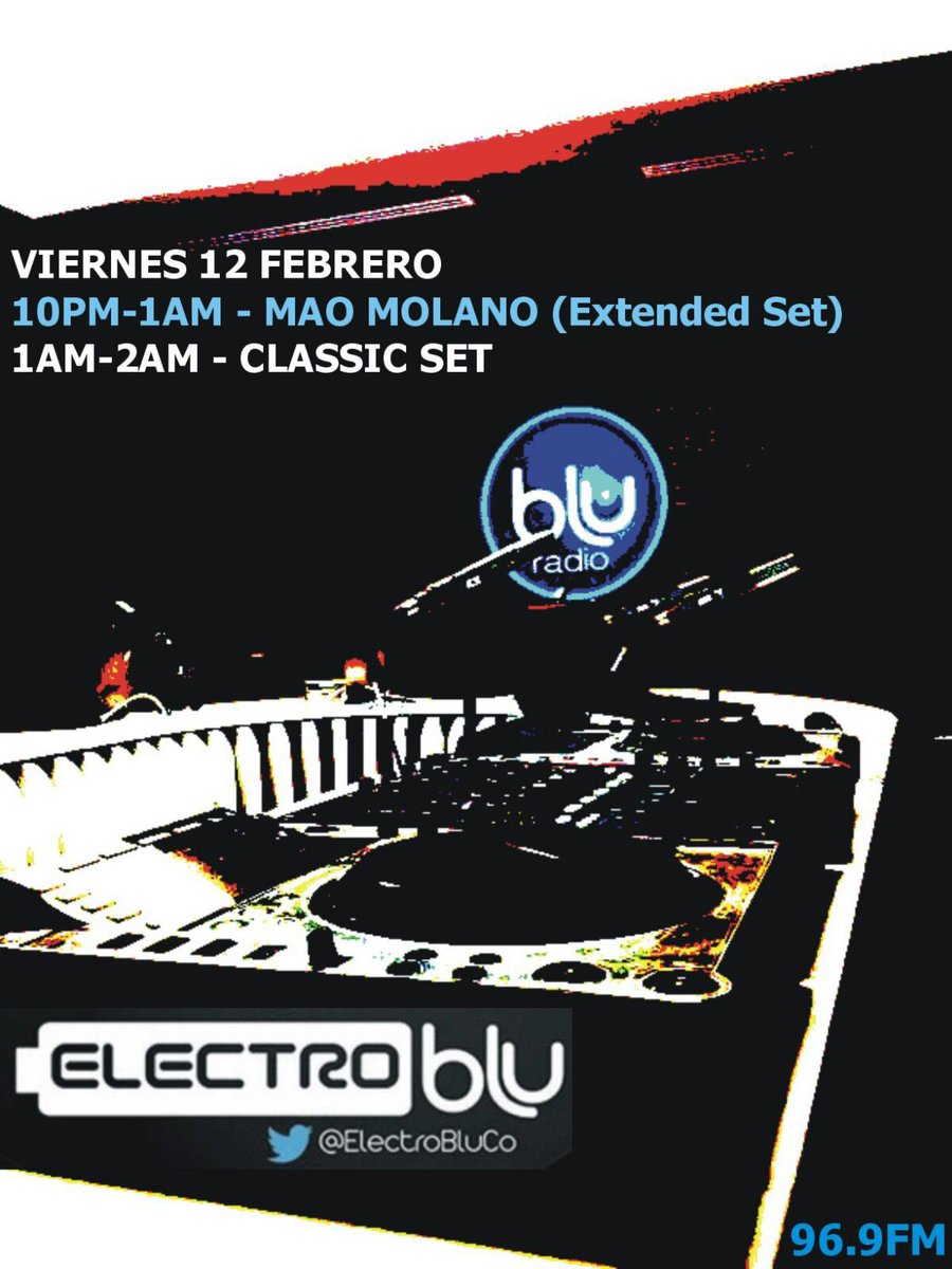 ElectroBluCo's tweet photo. Este fin de semana, les tenemos la fiesta en @BluRadioCo:
@djmaomolano @electroshowsbe @jpopina https://t.co/6S2HYG3piv