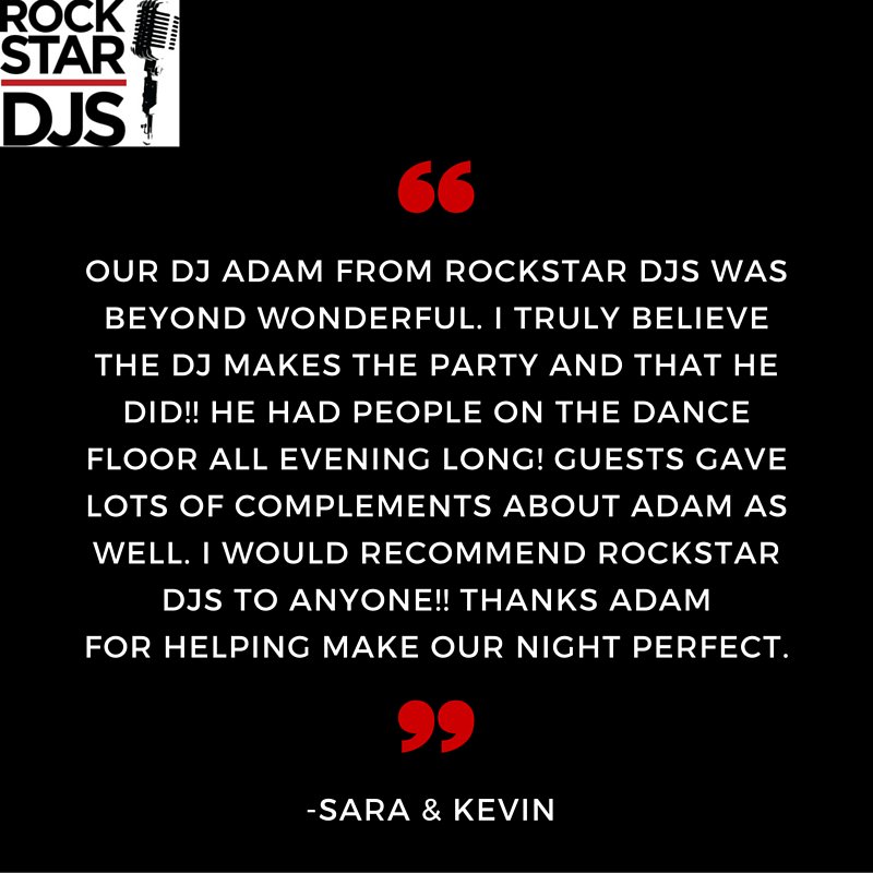 RockStarDJSTL's tweet image. Let&apos;s hear it for DJ Adam Jurotich! Sara &amp;amp; Kevin- Thanks letting Rockstar DJs be a part of your day! #RockstarDJs