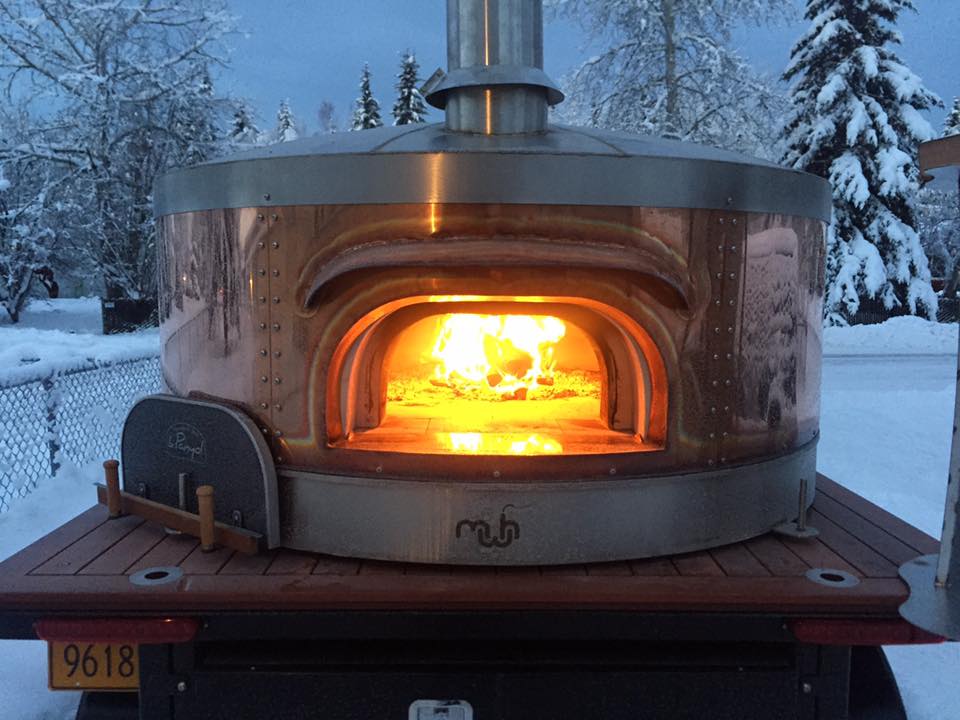 #mobile #woodfired oven in the middle of the #gorgeous #alaska #winter! #copper #wfo #beauty #workofart #luxury