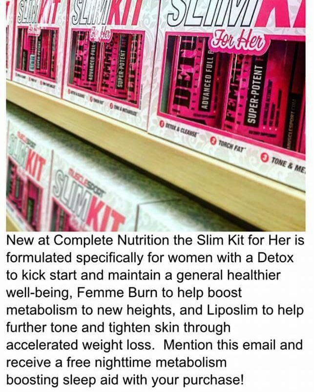 cedarparkCN's tweet photo. If you women wanna get back into shape, start with our new SlimKits for her! #SlimKit #completenutrition https://t.co/tgErzBBqPe
