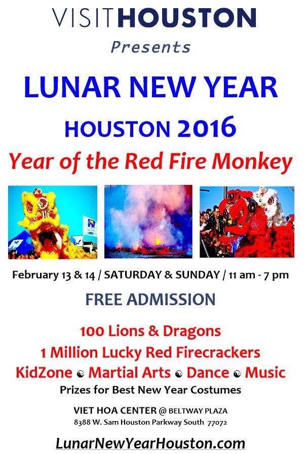 Celebrate the Year of the Fire Red Monkey this weekend, presented by <a href="/VisitHouston/">Houston</a>! Details: fox26houston.com/community-affa…