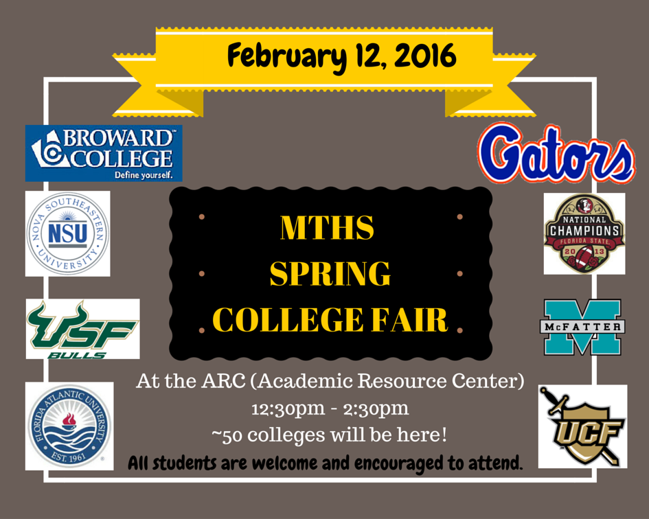McFatter_Tech's tweet photo. The @McFatter_Tech #SpringCollegeFair is now underway. Students, join us in the ARC to view 50+ here to see you. https://t.co/1QtMCmL7UB