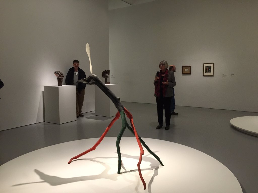 hirshhorn's tweet photo. Calder used tree branches, bone fragments, transforming them with color. #MarvelousObjects https://t.co/TVwDd7fiID