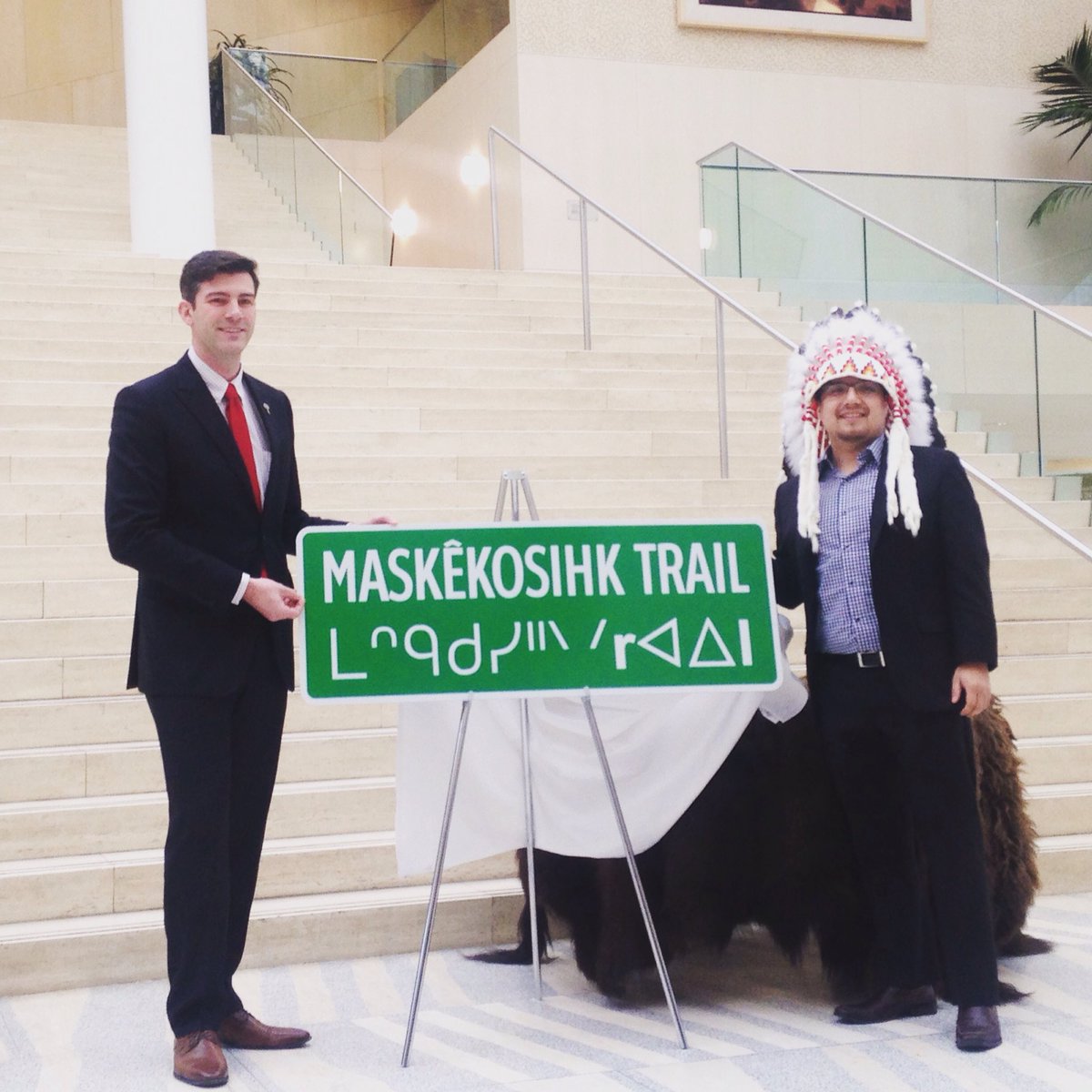 CityofEdmonton's tweet photo. The City of Edmonton &amp; Enoch Cree Nation announced the renaming of 23 Avenue from the Anthony Henday to 215 Street https://t.co/WXoszfoTUD