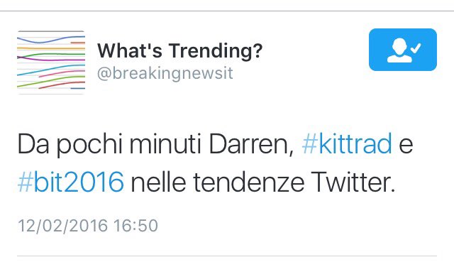 WordLo's tweet photo. No ma #kittrad trending topic su Twitter!!!! Brava @MarianiJS !!! https://t.co/jU3gDpYDZf