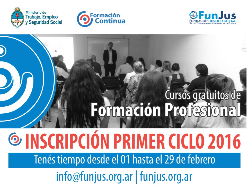 FunJusCABA's tweet photo. Consulta toda la info de los cursos y formas de inscripción en https://t.co/riw6r5Vh3S #MásCapacitación @FunJusCABA https://t.co/dge0csL1Vr