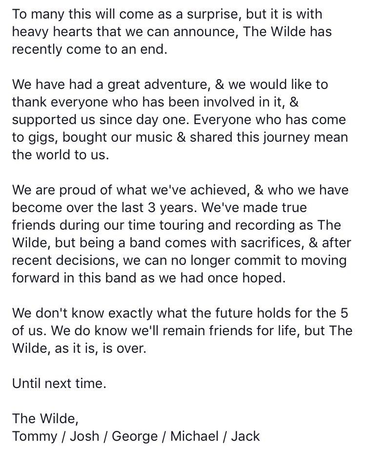 THEWILDEBAND's tweet photo. All the love to everyone sending us messages ✌🏼️❤️ https://t.co/66ZmMuZnD3