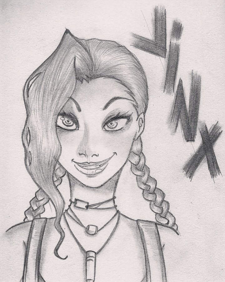 Sara25rod's tweet photo. Jinx #LeagueOfLegends @ForbiddenWebzin @TheArtBond https://t.co/gwKJr7Ar3I