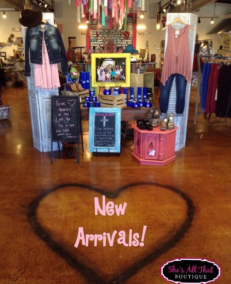 dreams_SAT's tweet photo. We LOVE our New Arrivals at She's all That and we know you will too! Come in and shop today!! 💗💗💗 https://t.co/nXZPhxuuGm