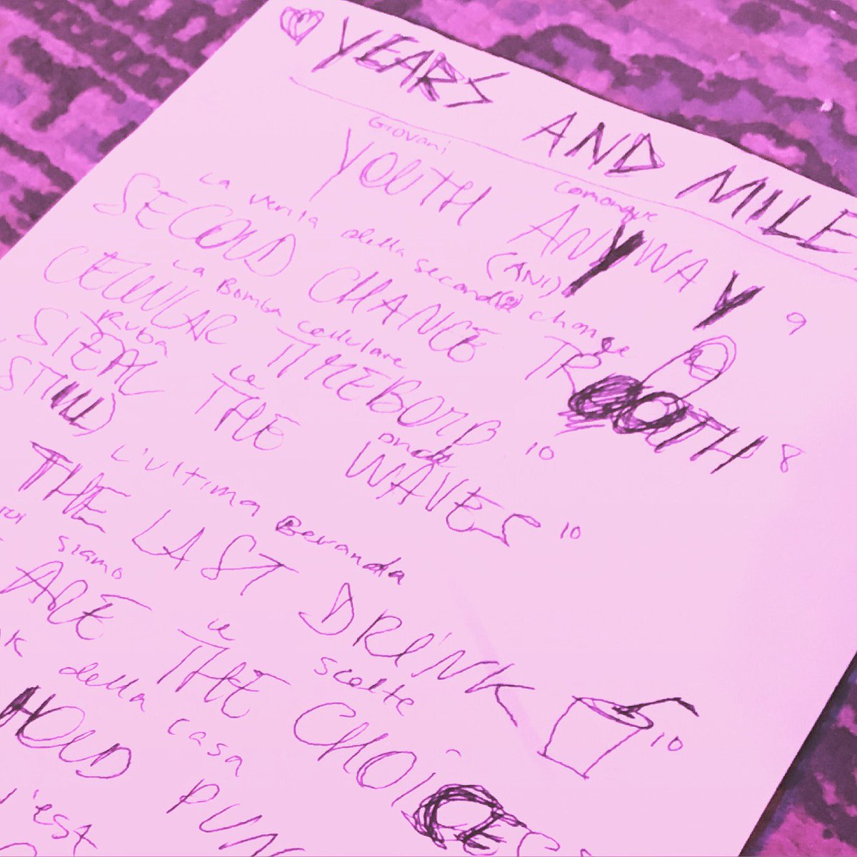 Want a sneak peak of tonight's set list? #adults? #luckinlife