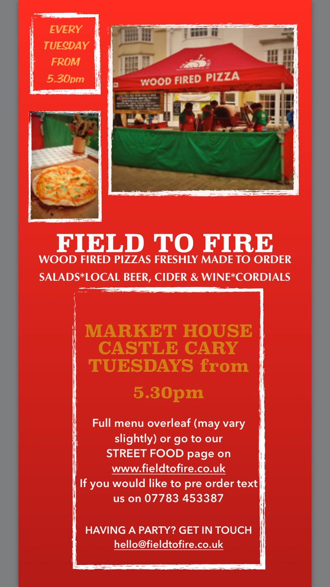 <a href="/FieldtoFire/">Field to Fire</a> coming to <a href="/CastleCaryTown/">Castle Cary</a> every tues from 1st March