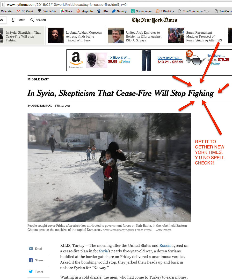 andrewfchen's tweet photo. GET IT TOGETHER @nytimes This isn't the first article with bad spelling. Simple spell check should catch this! https://t.co/tQTH5k4bWa