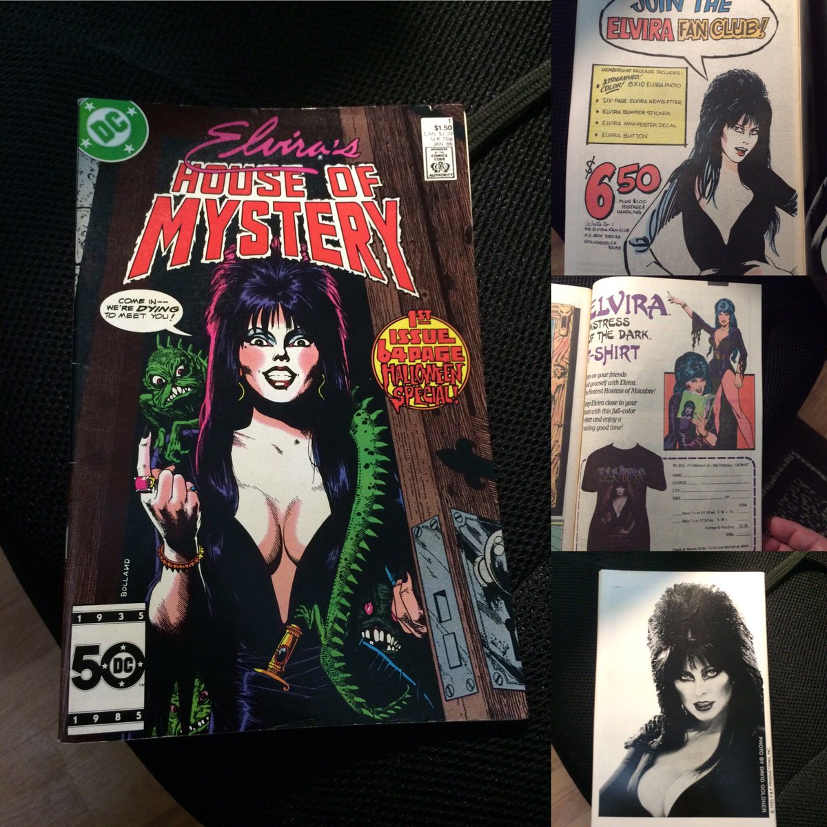 rackshatner's tweet photo. Finding your long lost @TheRealElvira comic is a great way to start the weekend! Is it too late to order the shirt? https://t.co/ffTdBzN3Qq