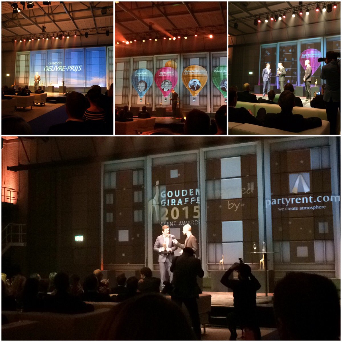 femkeramaker's tweet photo. Yesyesyes @DB_event is TROTS op @pbboertje #oeuvreaward @GoudenGiraffe https://t.co/1yIKkdQqzr