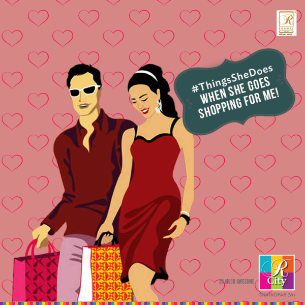 RCityMall's tweet photo. #ThingsSheDoes Don’t you love it when she shops for you? #ValentinesAtRCity https://t.co/ttX4zOXkns