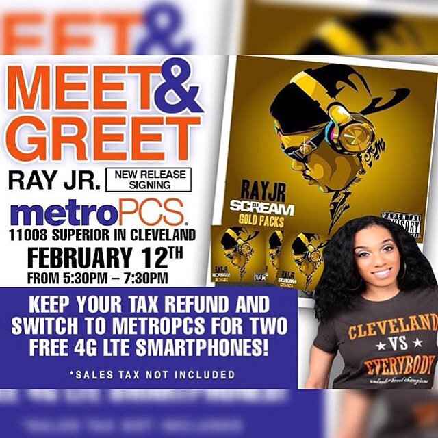 Djtre_'s tweet photo. Today - @rayjr216 Meet &amp; Greet @MetroPCS - come grab a copy of #RayJrGoldPacks 🎁 https://t.co/kkD0u1ZaNs