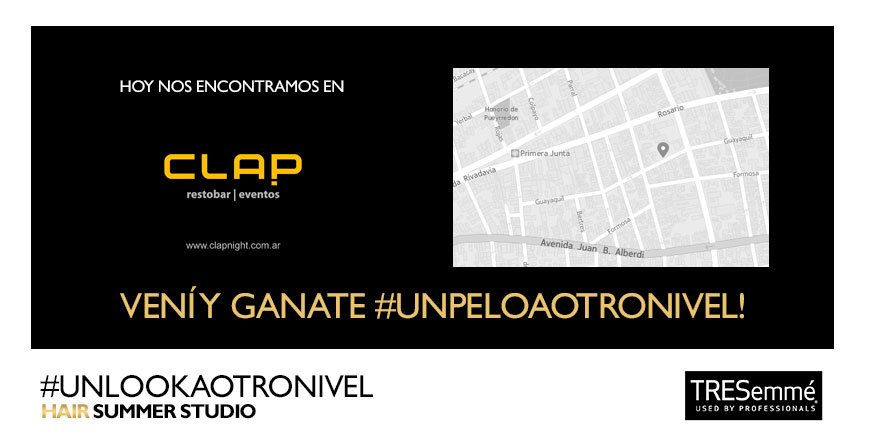 TRESemmeARG's tweet photo. Este sábado vamos a estar en #TheOldest, #Clap, #878 y #Liquid para que vos también puedas ir al #HairSummerStudio. https://t.co/OjYbSUoF03