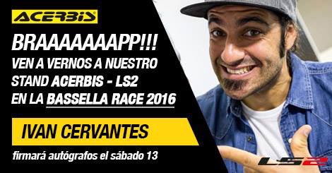 _YaC's tweet image. Sábado 13, en la #bassellarace  @IvanCervantes25 firmando autógrafos en el stand de #ls2helmets #acerbis #braaaaap