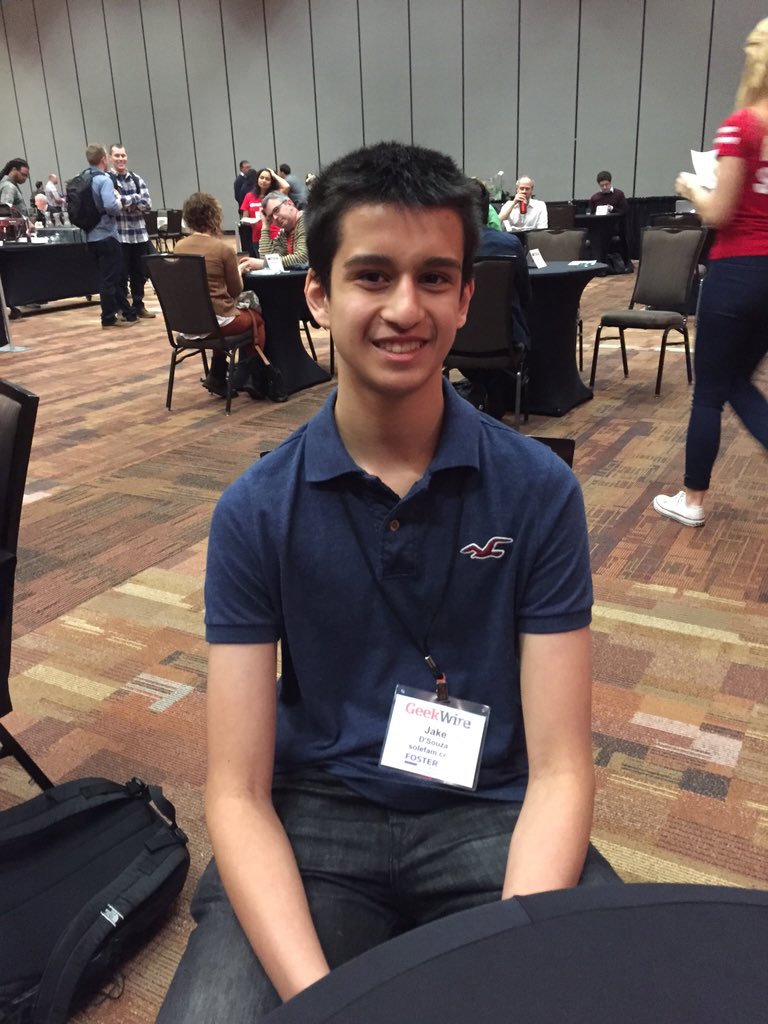 Inspired by Jake, 15 yr old aspiring sneaker mogul met at #gwstartupday <a href="/MadronaVL/">Madrona Venture Labs</a>