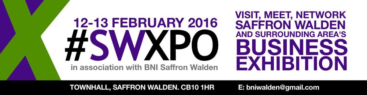 BNIwalden's tweet photo. Working to bring local #businesses together #SWXPO16 #SaffronWalden https://t.co/o1kjb9UEXZ