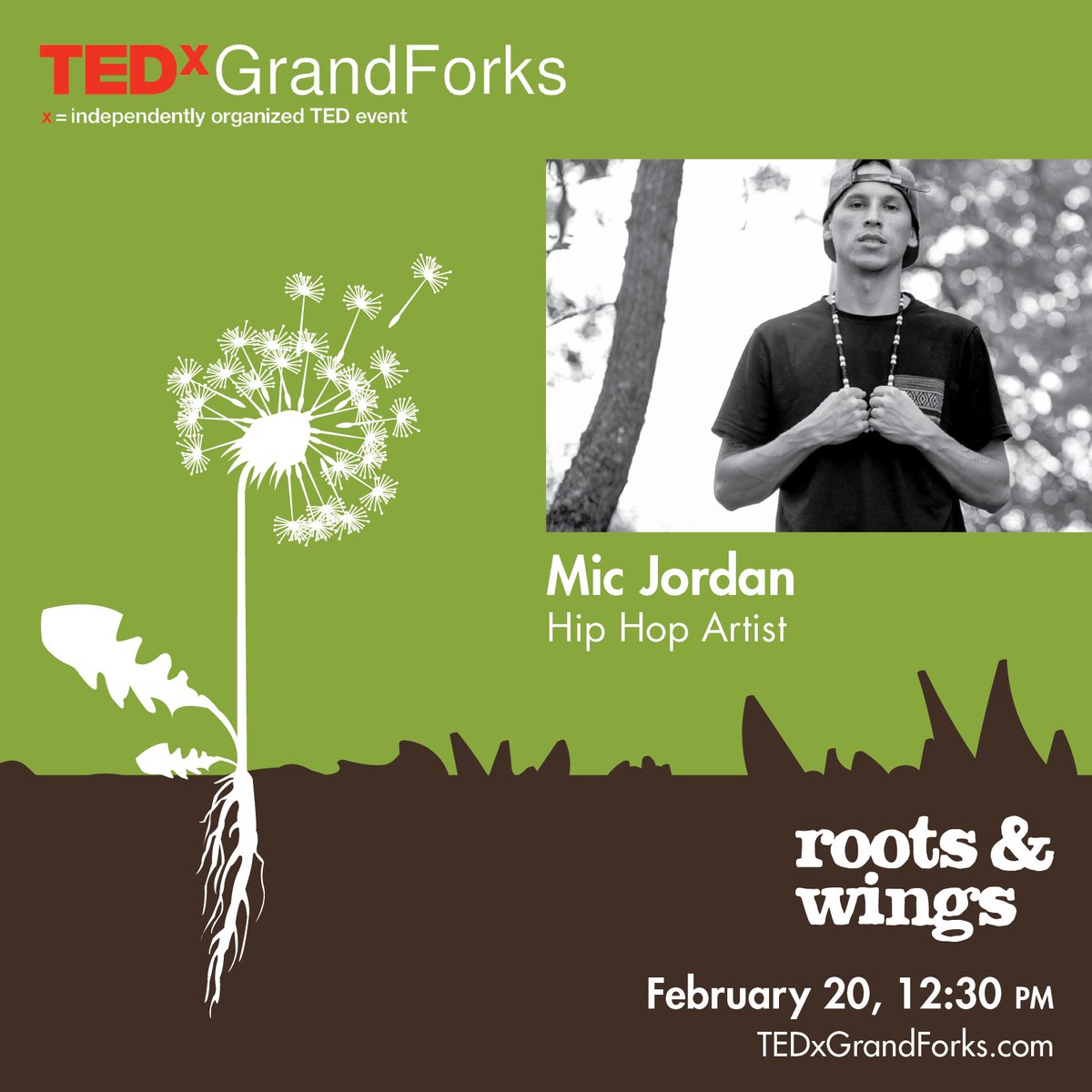TEDxGrandForks's tweet photo. @nstarcouncil Artist @MicJordanMusic will be joining the event! Info on event + speakers at https://t.co/gqKR80sPTz. https://t.co/xi9MnywGog