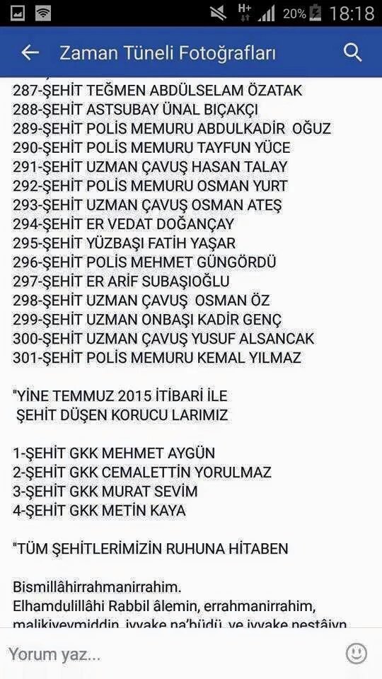 #Flaş

Diyarbakır/Sur'da yaşamını yitiren 305 JÖH ve PÖH'lünün olduğu iddia edilen 9 liste. Liste 6~7~8~9