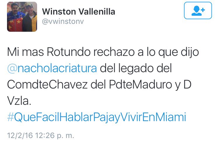 jesusmiranda's tweet photo. El legado de la división, de la inseguridad, de la corrupción, de la escasez? Por favor Winston https://t.co/DRP37Csrby