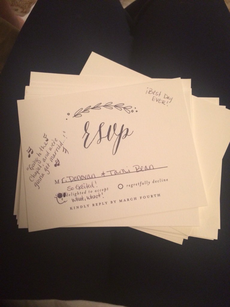 Getting RSVPs back is so fun!!