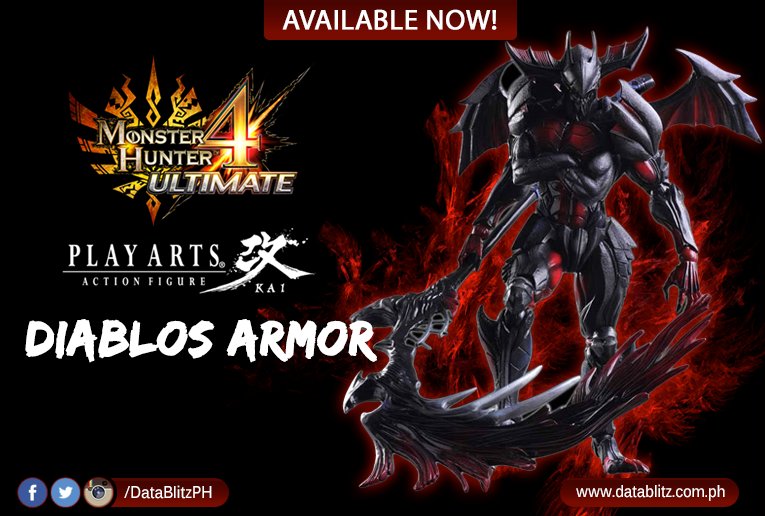 JUL158283 - MONSTER HUNTER 4 ULT PLAY ARTS KAI DIABLOS ARMOR AF RAGE VER -  Previews World