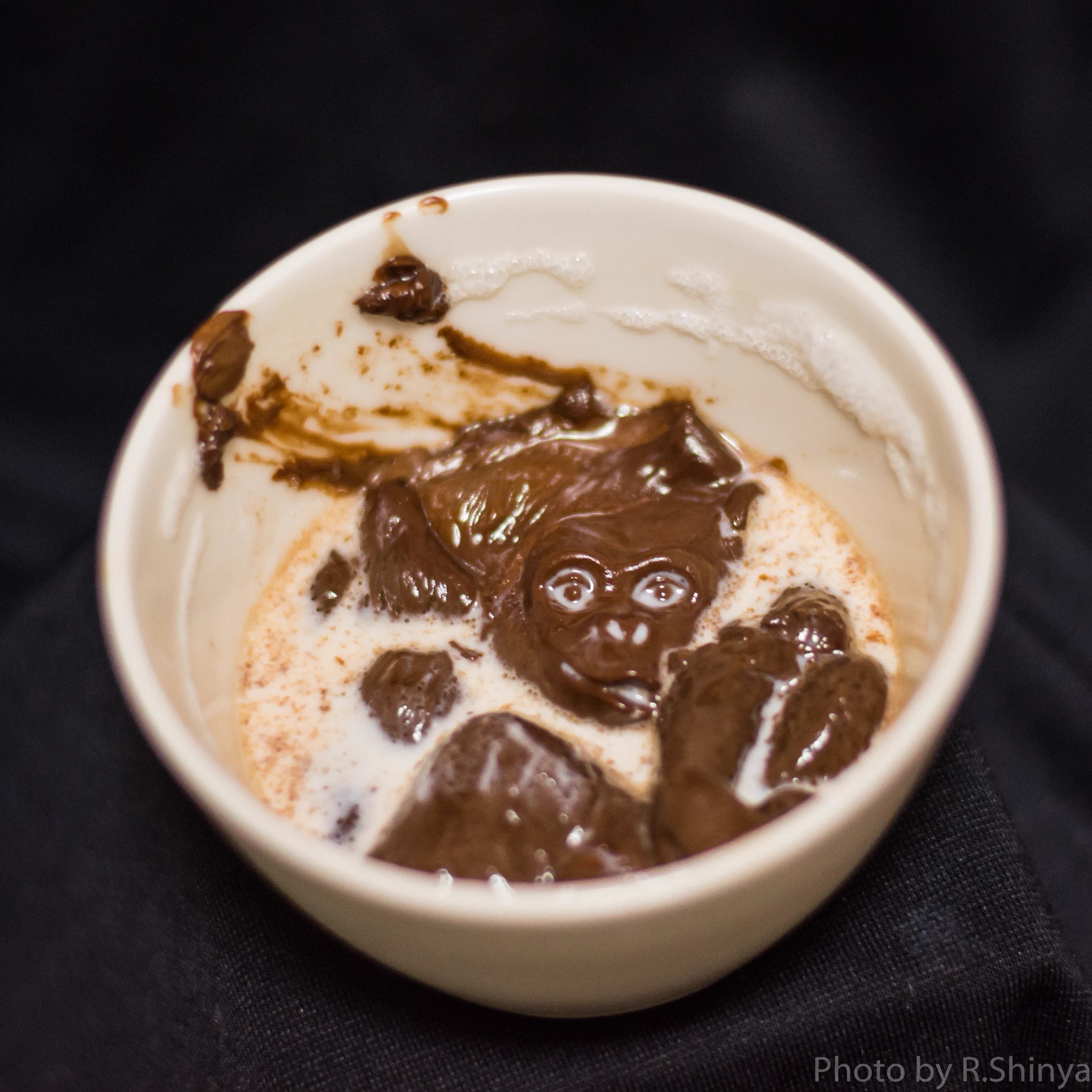 サルのチョコレートをホットミルクに入れてみた結果が凄すぎワロタｗｗｗ