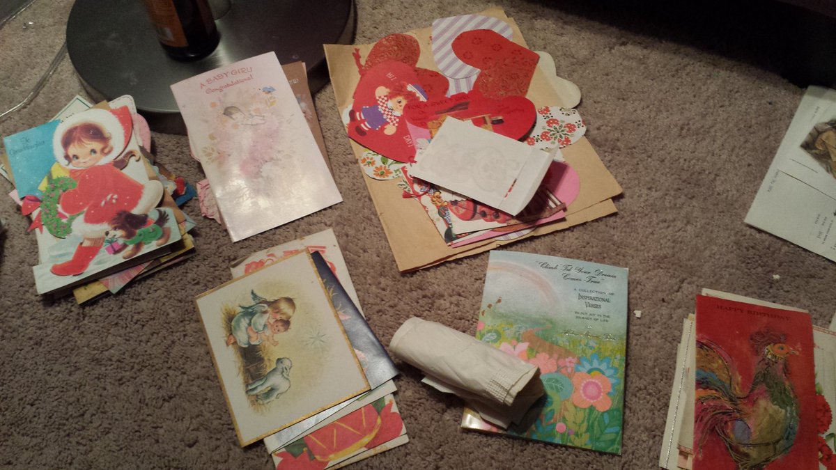 Paraja's tweet photo. What does with greeting cards for birth death valentine's bday dating back up to 65 years ago? https://t.co/CqwfNqKgCm