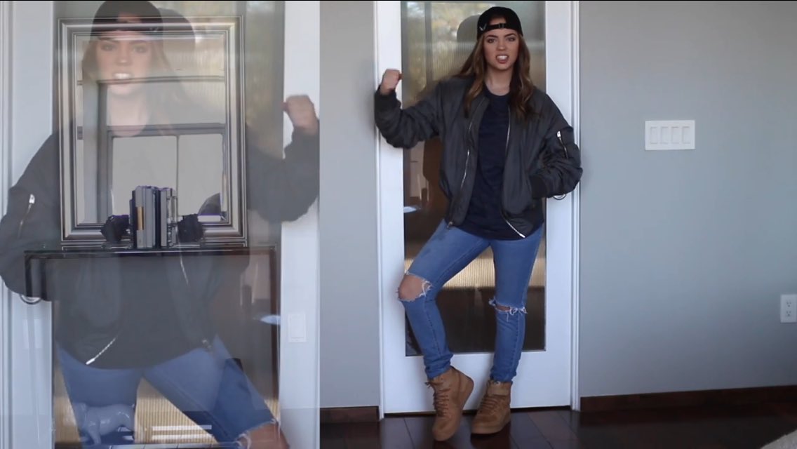 _EpDanny_Paul's tweet photo. Everyone has to go watch this video I'm still laughing 😂  Claudia can rock that outfit though @ClaudiaSulewski https://t.co/kGbFv3Cq9P