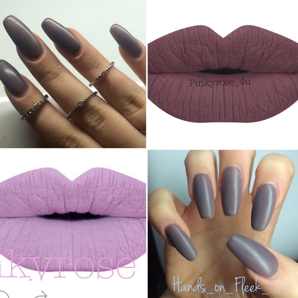 sandraxbtb's tweet photo. @Hands_on_Fleek_ #nails #handsonfleek #mattenails #color #gelpolish #mattelipstick #stunning #goodnight ๐ https://t.co/yKTeJiT1HG