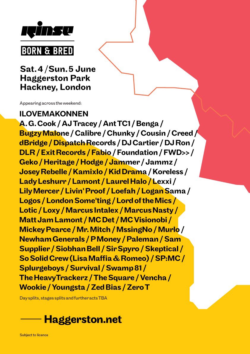 RinseFM's tweet photo. First wave lineup
–––– announced!
#RinseFM | @bornandbredLDN!
Last min. early bird tickets >
https://t.co/hEMCkg1xpl https://t.co/u6uui4l0mQ