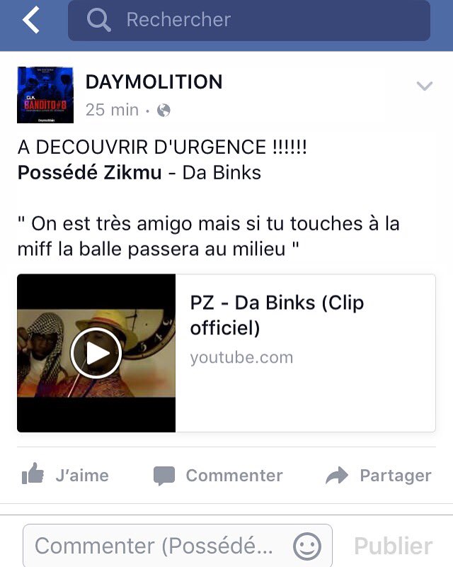 PossedeZikmu's tweet photo. Merci a @DAYMOLITION pour le soutien ! Faite comme eux partager mes Congo ! Le binks est dispo ! #Pz #Dabinks #Rt https://t.co/5uZg3PzCNu