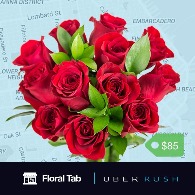 FloralTab's tweet image. ~ San Francisco Flower Delivery ~ Send Red Roses with UberRush This Valentine's Day XOXO