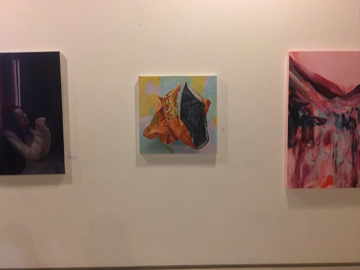 OStodds's tweet photo. My @PomBearUK painting at @E_S_A_F exhibition 2016!!! #Edinburgh #edinburghart #esaf https://t.co/kkps7DZTBT