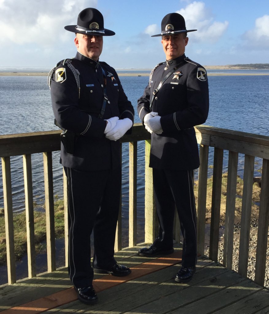ISPHeadquarters's tweet photo. ISP's Honor Guard proud to join law enforcement around the US to remember Sgt. Jason #Goodding with @SeasidePD. https://t.co/xQKHWSXhc6