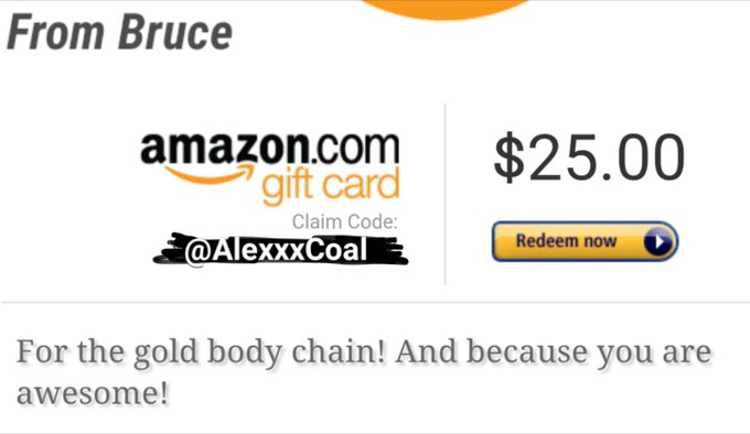 1 pic. Thank you very much Bruce! I can't wait to take photos of myself in that #bodychain for you. 