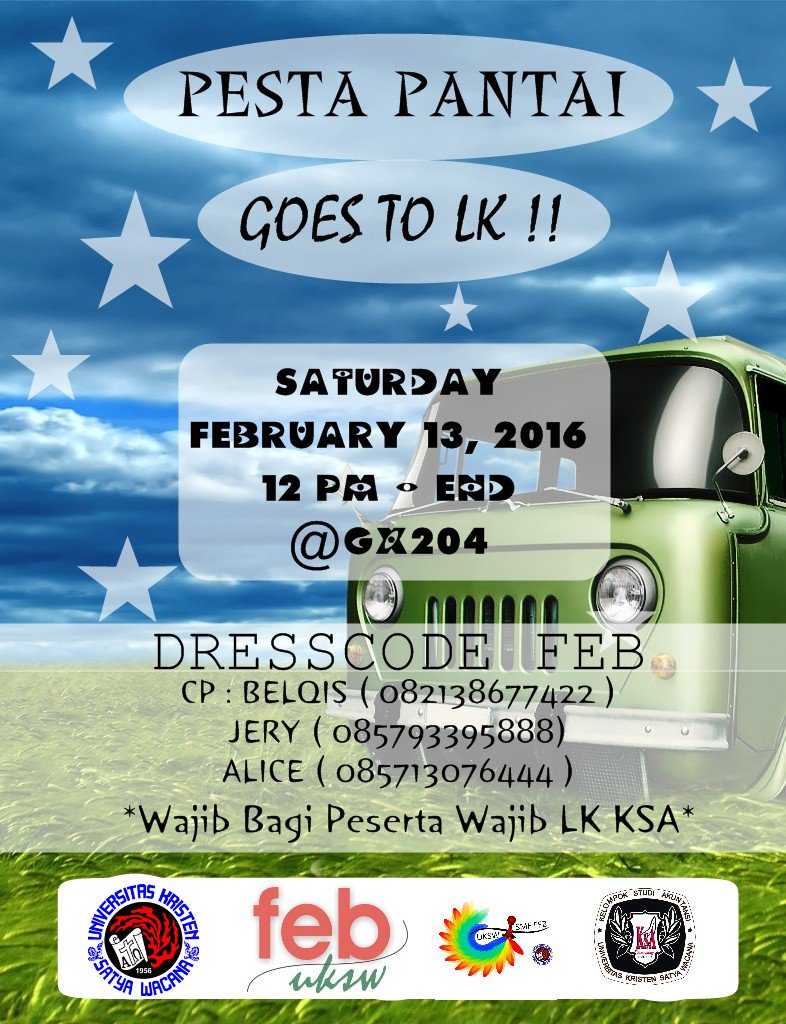 Jangan lupa ya hari ini ada wajib lk ksa 😊