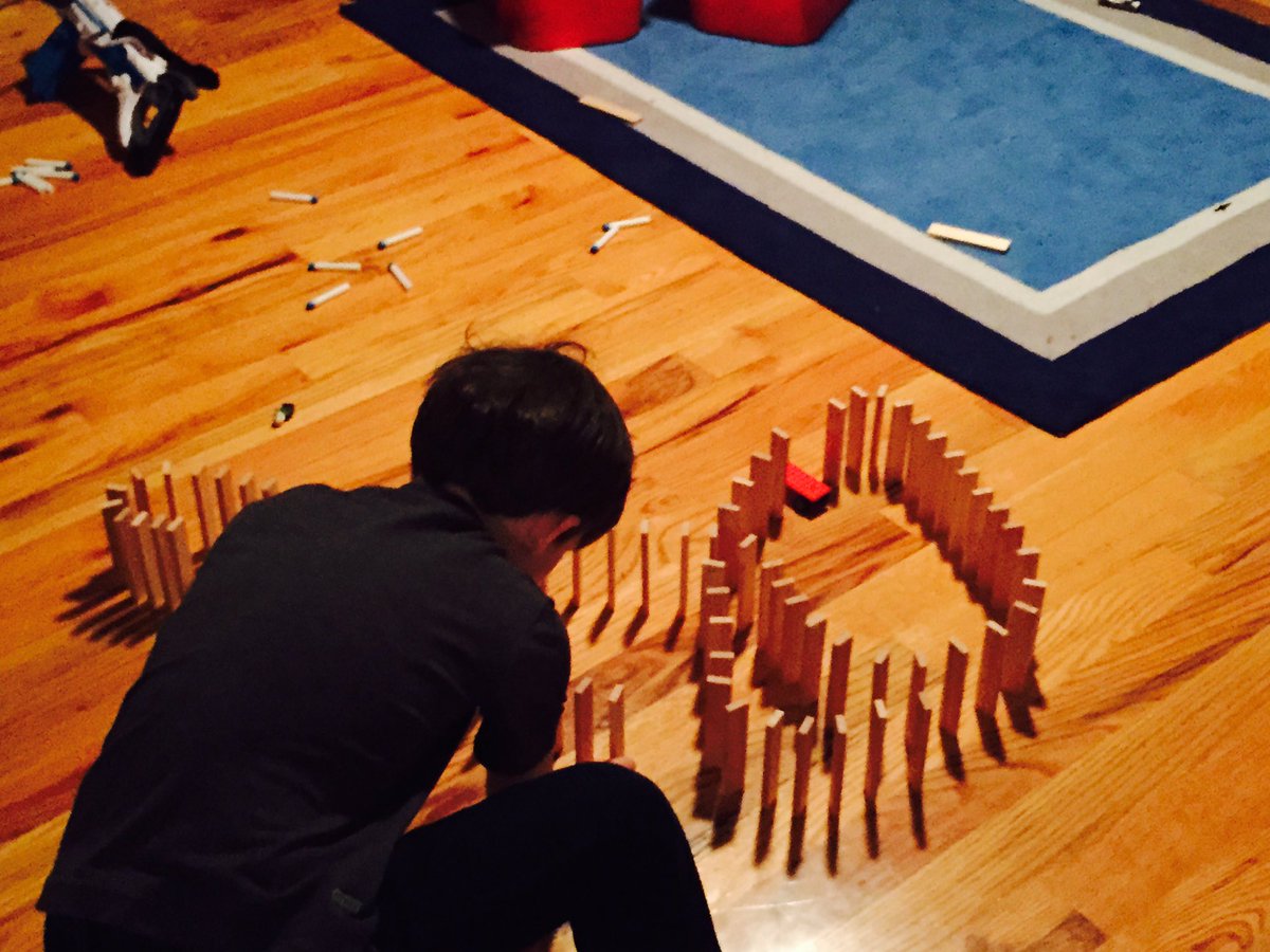LCPSMrsParker's tweet photo. Home from #VCEC16 and my son is trying his own Rube Goldberg. Thanks @lfisher44 @LIBPrincipal Learning from failures https://t.co/HeXcRaX6a6