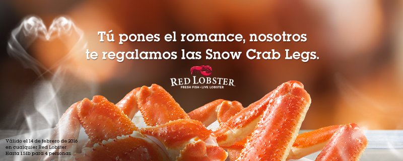 redlobstermx's tweet photo. Este 14 de febrero queremos consentirte con lo que más te gusta: ¡las #SnowCrabLegs van por nuestra cuenta! https://t.co/7AeANjxGac