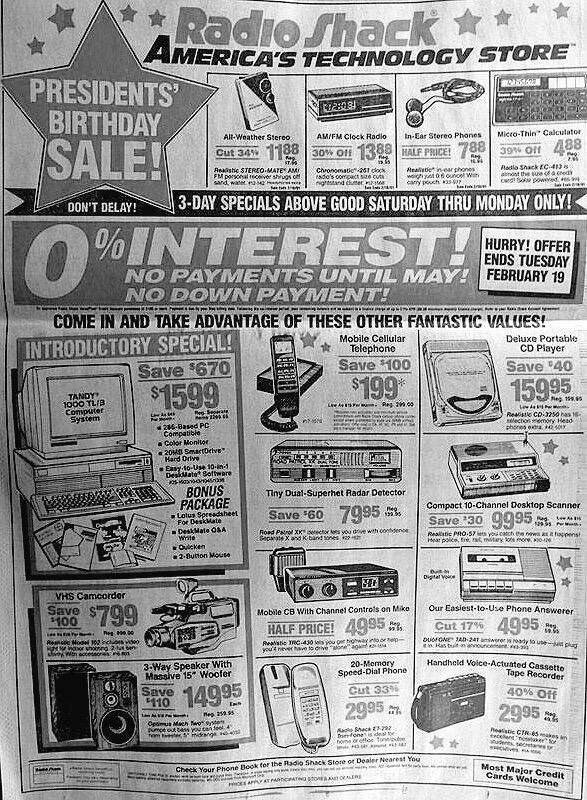 ValaAfshar's tweet photo. Everything in this 1991 RadioShack ad is in your smartphone https://t.co/UixE8o28iV