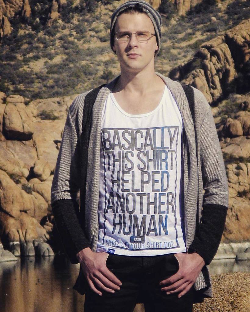 BASIQTees's tweet photo. Our fan James took some time to pose in his new #basiq shirt! Lookin #fresh James! 
#fashi… https://t.co/u7eMLxcKre https://t.co/CSTkyv5BHN
