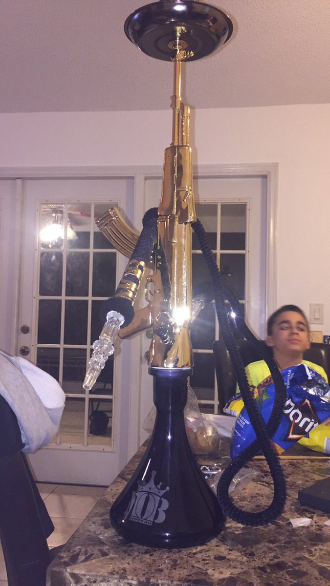 alexatsangaris's tweet photo. Tsangaris fam got a new toy ๐๐ #mobhookah #ak47hookah https://t.co/awBm8UoVZL