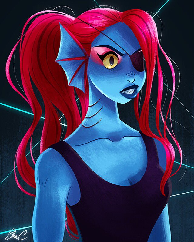 ElsaSketch's tweet image. Let&apos;s make some spaghetti ❤️🍝 #Undyne #Undertale #MyVideogameGirlfriend